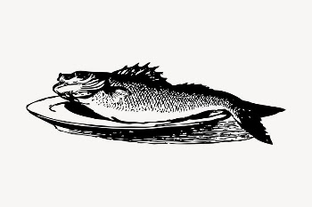 Fish, seafood drawing, vintage illustration | Free Vector - rawpixel