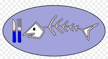 Fish Skeleton Cartoon 4, - Sea Food Clip Art
