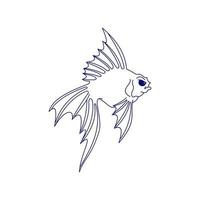 Fish tattoo illustration Free Vector