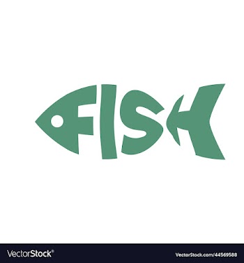 fish text in fish shape