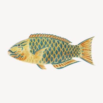 Fish, William Saville-Kent's collage element, | Free PSD Illustration - rawpixel