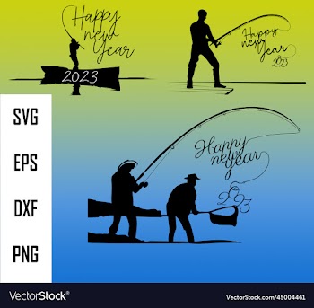 fisherman catching happy new year