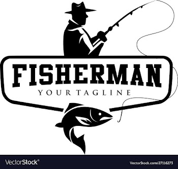Fisherman logo vector image