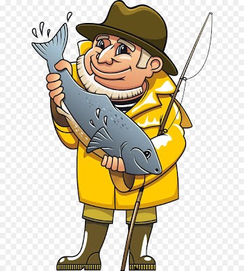 Fisherman Royalty-free Fishing Clip art - Fishing old man 