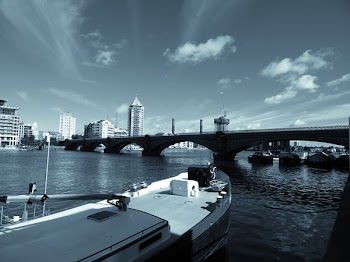 Fishing Boat Surrounded by Building