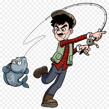 Fishing Cartoon Royalty-free Clip art - Fishing middle-aged man image 