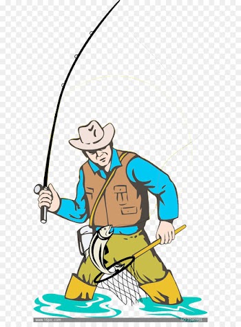 Fishing Clip art - Fishing nets by fishermen for fish 
