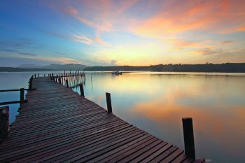 Fishing Dock on Calm Water