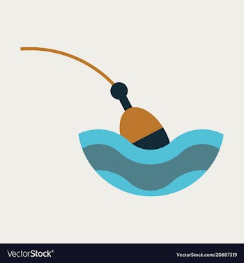 Fishing float flat icon with color background vector image