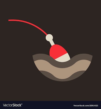 Fishing float flat icon with color background vector image