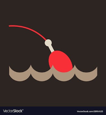 Fishing float flat icon with color background vector image