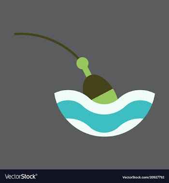 Fishing float flat icon with color background vector image