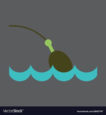 Fishing float flat icon with color background vector image