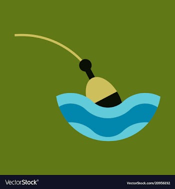 Fishing float flat icon with color background vector image