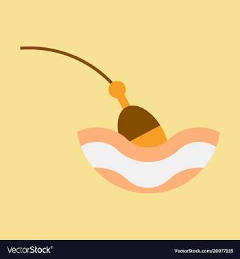 Fishing float flat icon with color background vector image