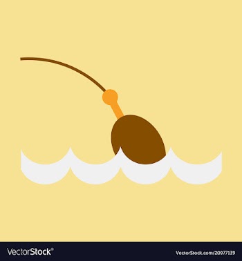 Fishing float flat icon with color background vector image