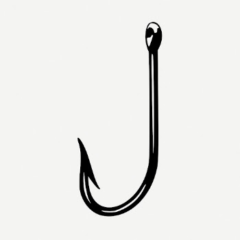 Fishing hook drawing, object vintage | Free PSD - rawpixel