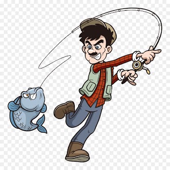 Fishing rod Cartoon Clip art - Fishing middle-aged men 