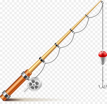 Fishing rod Euclidean vector Illustration - Vector painted fishing rod 