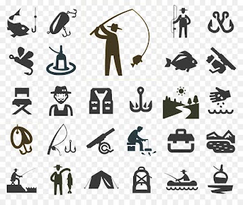 Fishing rod Fish hook - Fishing fishing rod logo image 
