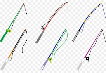 Fishing rod Fish hook Fishing tackle - Vector fishing line fishing rod 