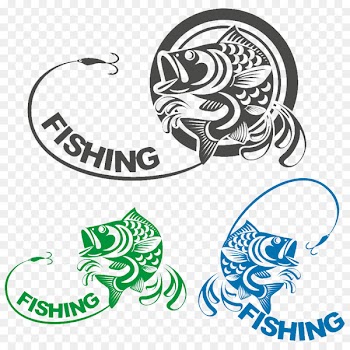 Fishing Royalty-free Angling Illustration - Creative Black Green Blue Fish FIG. 