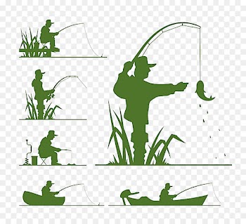 Fishing Silhouette Clip art - Fishing silhouette 