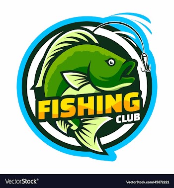 fishing template mascot logo design