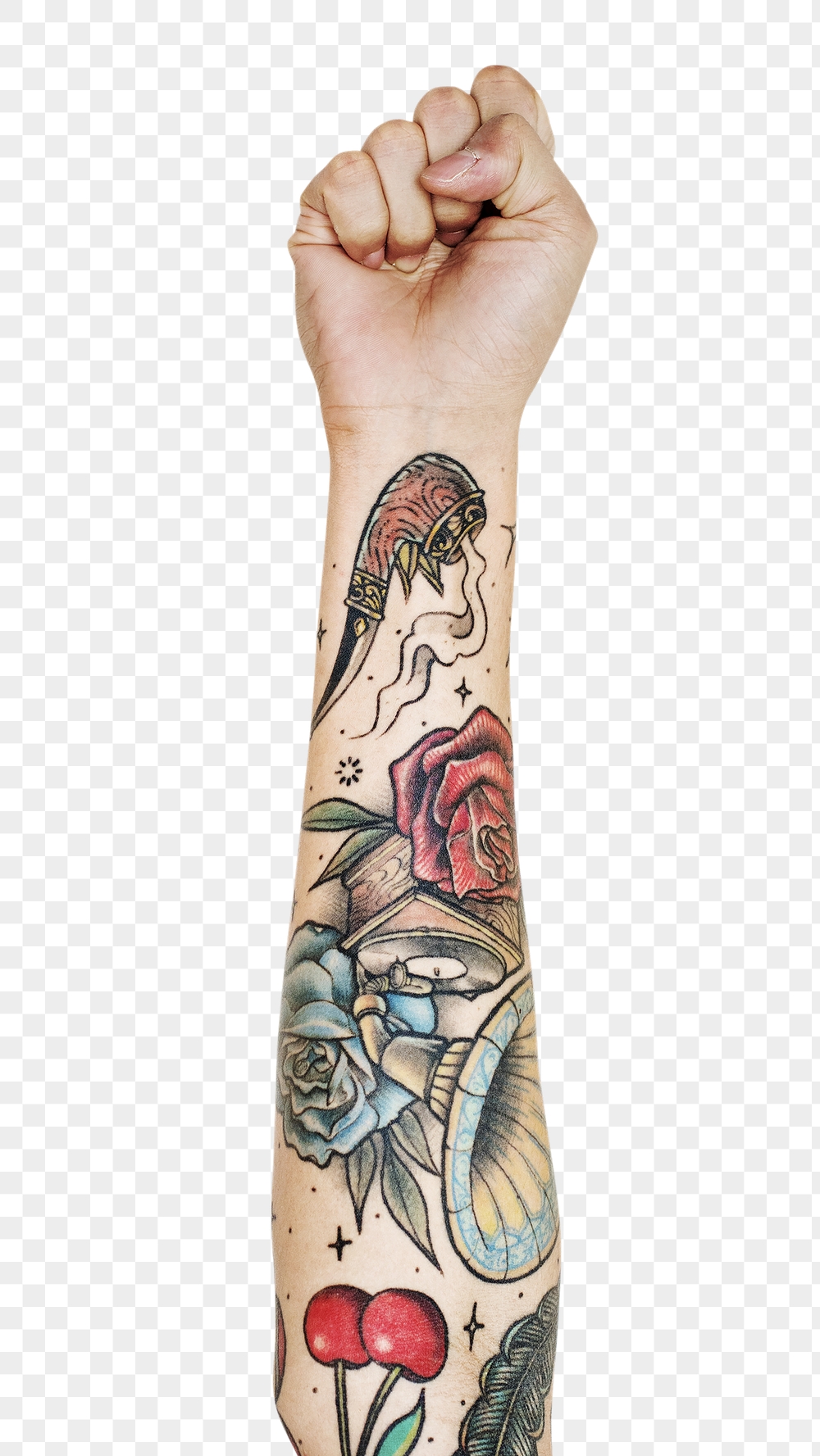 Fist png tattooed hand gesture | Free PNG - rawpixel