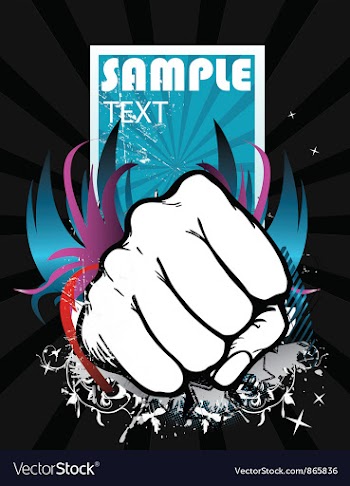 Fist with background vector image