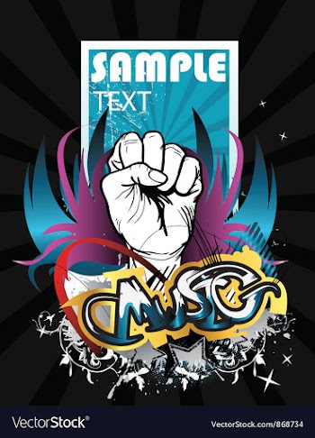 Fist with background vector image