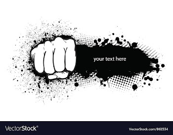  					Fist with grunge vector image														