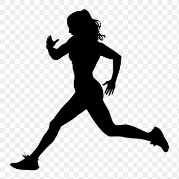 Fit woman png running silhouette | Free PNG - rawpixel