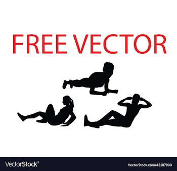 fitness and gym silhouettes