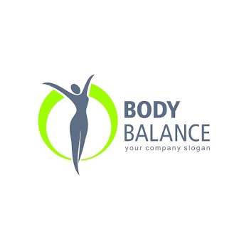 Fitness and wellness vector logo design. Body balance