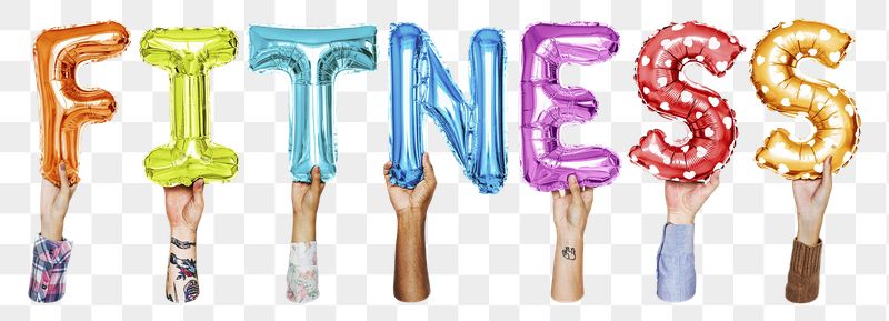 Fitness balloon png word sticker, | Free PNG - rawpixel