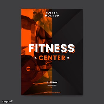 Fitness center promotional poster vector | Free stock vector - 533040