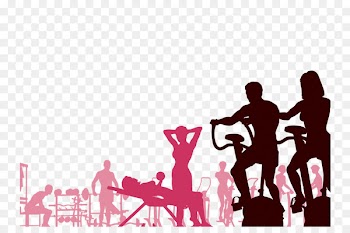 Fitness centre Free content Clip art - Fitness silhouette figures 