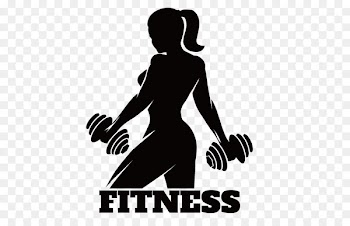 Fitness centre Silhouette Physical fitness - Female muscle barbell 