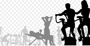 Fitness centre Stock photography Clip art - Fitness silhouette figures 