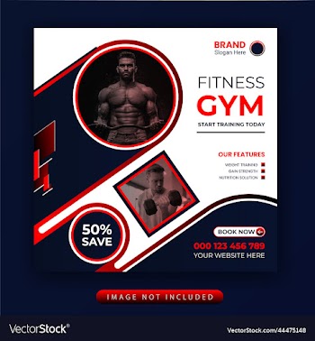 fitness gym social media post business bannert