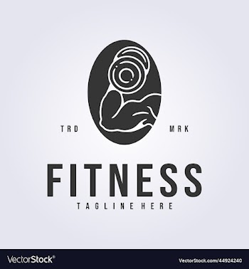 fitness gym workout logo cutout outline muscle