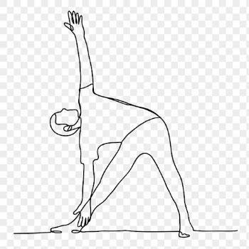 Fitness png line drawing sticker, | Free PNG Sticker - rawpixel