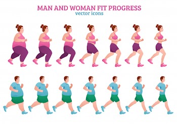 Fitness stages composition Free Vector