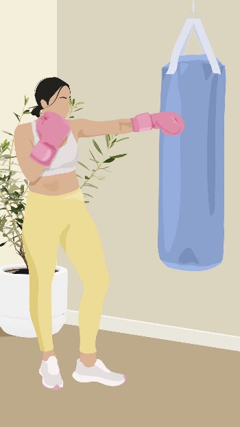 Fitness woman phone wallpaper, realistic | Free Photo Illustration - rawpixel