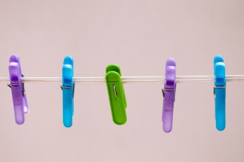 Five Assorted-color Clothes Clips