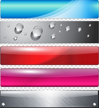 Five assorted-color framed , Web banner Button, crystal button transparent background PNG clipart