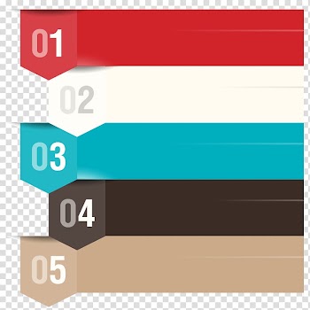 Five assorted-color lines art, Infographic Information , PPT element transparent background PNG clipart