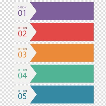 Five assorted-color ribbons, Color business label transparent background PNG clipart