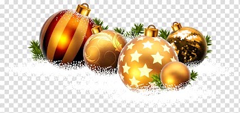 Five brown Christmas baubles, Christmas ornament , Christmas Balls and Snow transparent background PNG clipart